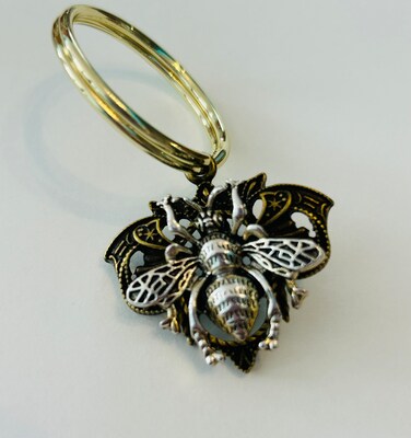 Bee or Compass Steampunk keychains - image1